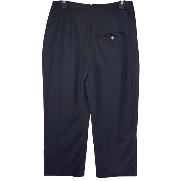 PHILLIP LIM Women’s Black Wide Leg Cropped Tux Stripe Trouser Pant 8 - Picture 3 of 4